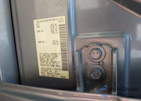 2011 Nissan Altima 2.5 S из США, поврежденный, VIN 1N4AL2AP1BC179420